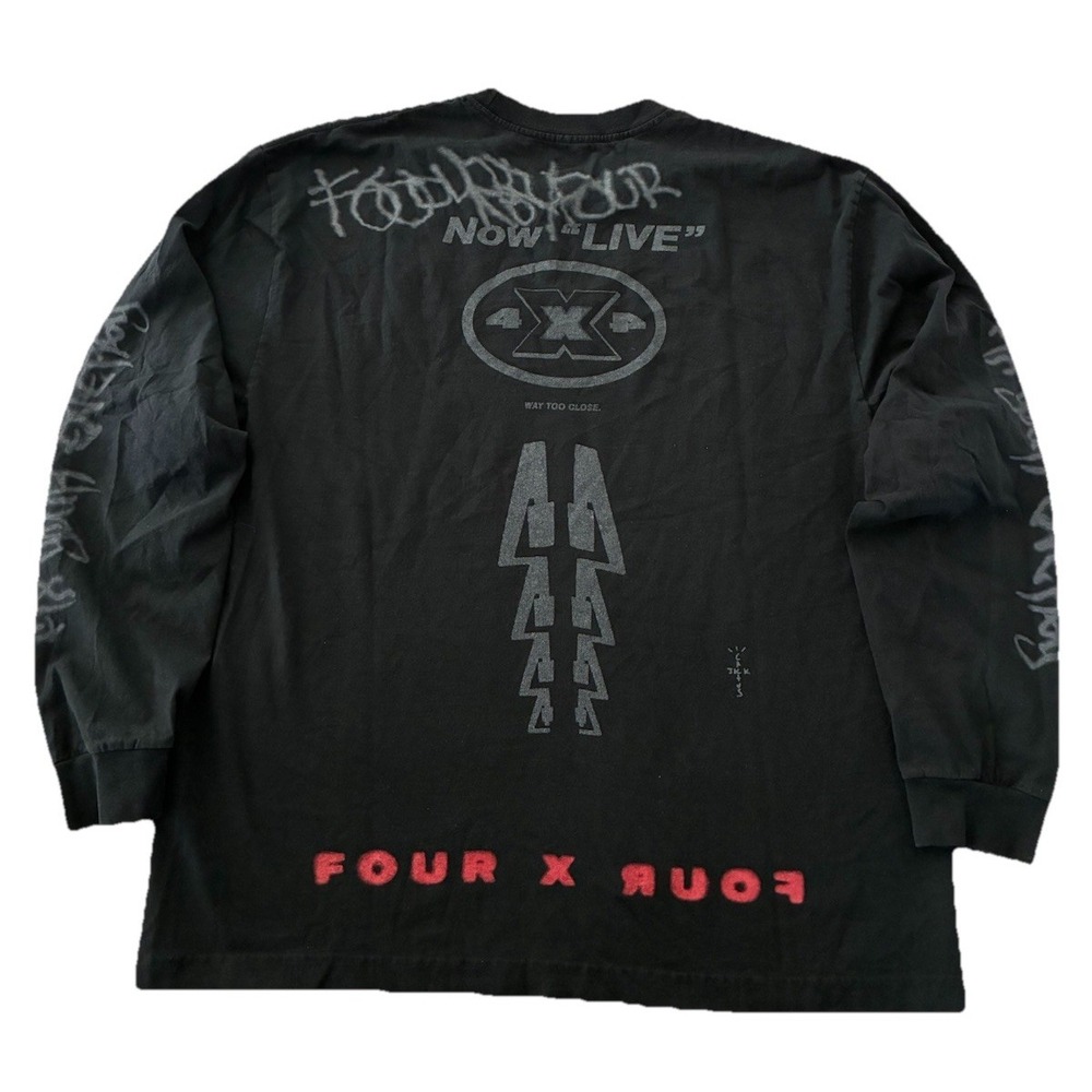 Travis Scott Long Sleeve Shirt XL Black 4x4 Fix‎ Your Energy NEW *missing print